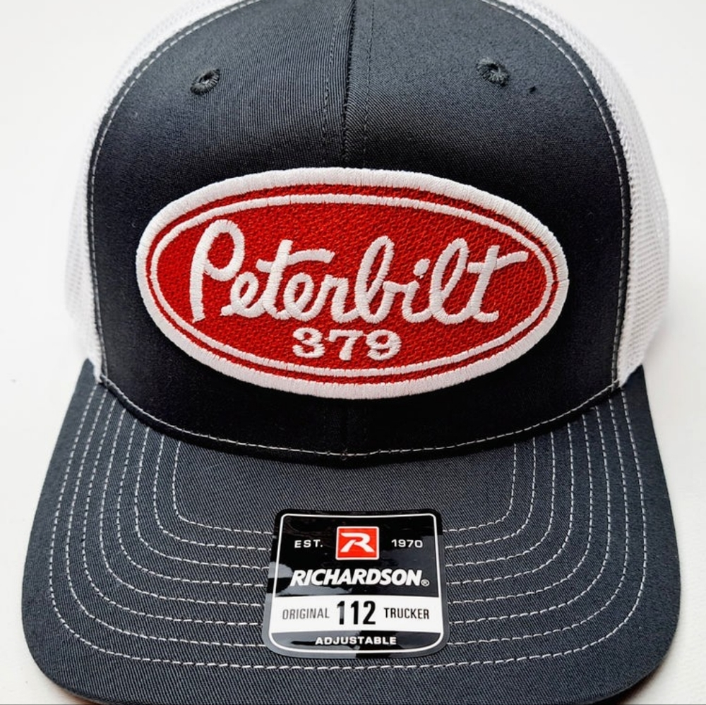 Peterbilt 379 Trucks Retro Vintage Style Patch Trucker Hat Cap 80s Richardson - Picture 8 of 8